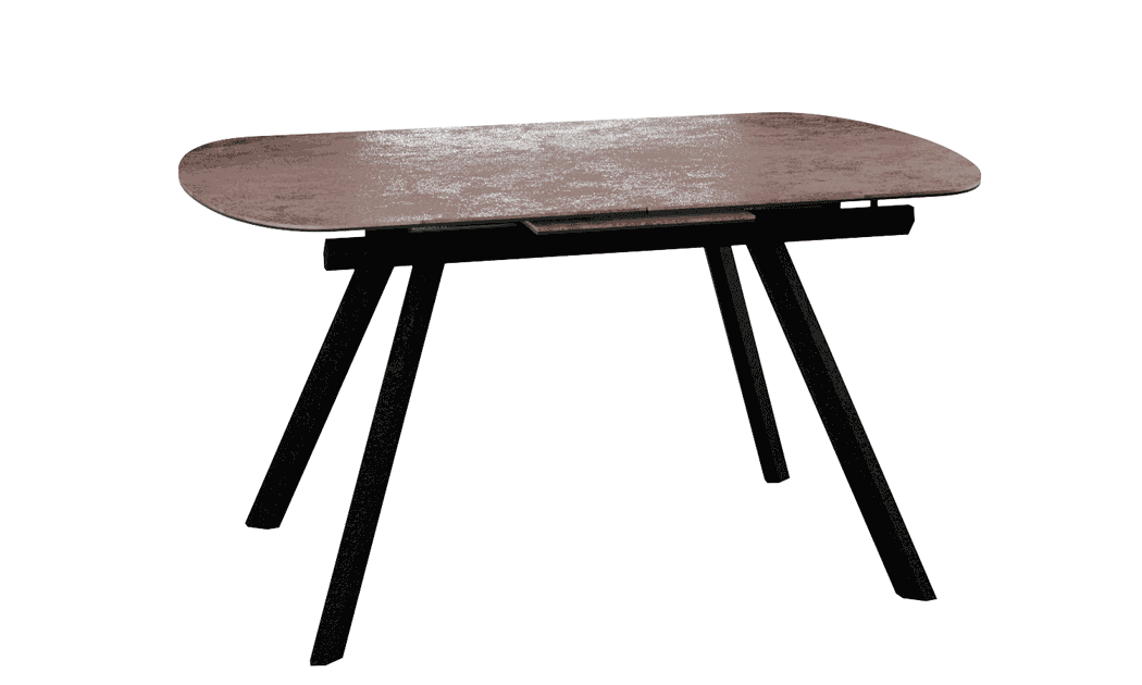 стол Шамони-2CQ NEW (керамика) 90х160(+37) (ноги графит) (Oxide-Moro)