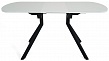 Атланта-3G (стекло) 130х85 (+40) белое/белый ноги 32 Q графит
