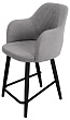 стул Эспрессо-2 полубарный-мини нога черная 500 (Т180 светло-серый)