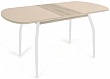 стол Портофино-2 (керамика) 80х120 (+32) (ноги белый бархат) (Avorio/лофт)