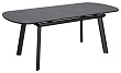 стол Шамони-2 (керамика) 160х90(+37) (ноги черные) (керамика CARBON)