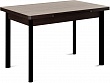 стол Милан-1 EVO 110х70 (+30+30) (ноги 9 чёрный) (лофт/венге)