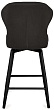 стул Марио полубарный нога черная 600 F360 (Т190 горький шоколад)