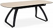 стол Шамони-3 CV (керамика) 95х185(+37) (ноги графит) (Blend-Avorio)