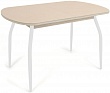 стол Портофино-2 (керамика) 80х120 (+32) (ноги белый бархат) (Avorio/лофт)