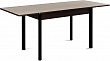стол Милан-1 EVO 110х70 (+30+30) (ноги 9 чёрный) (лофт/венге)