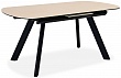 стол Шамони-1CQ (керамика) 140х85(+37) (ноги графит) (Blend-Avorio)