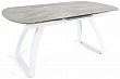 стол Шамони-2 CV (керамика) 90х160(+37) (ноги белый бархат) (Orobico Grigio)