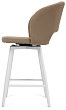 стул Мишель полубарный нога белая 600 F360 (Т184 кофе с молоком)